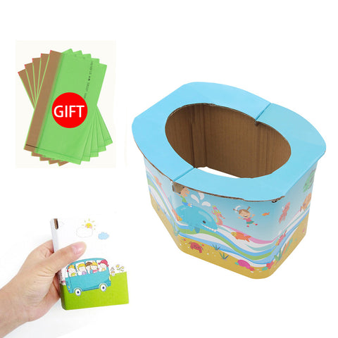 Foldable Child Kids Portable Folding Potty Seat Boys Girls Baby Travel Toilet Training Infant Emergency Potties with Free Bags